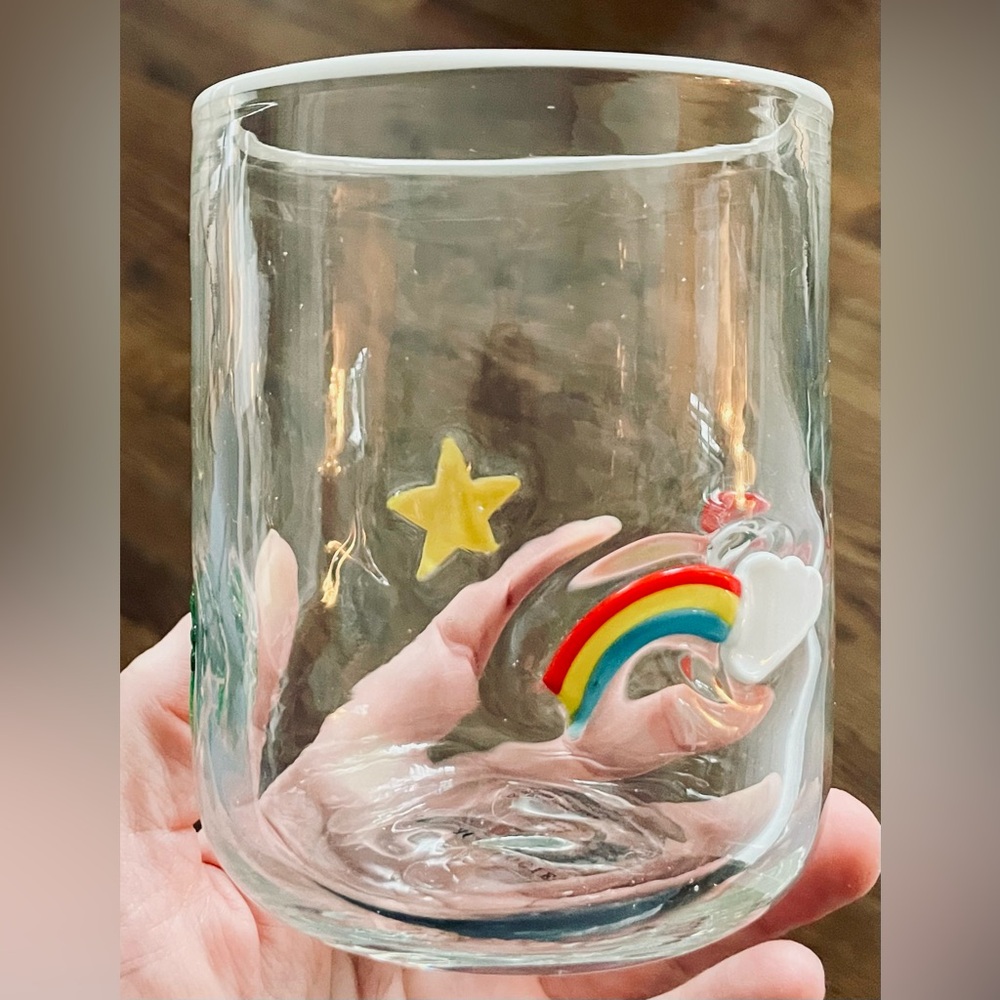 NEW Anthropologie Rainbow Clover Luck Icon Glass